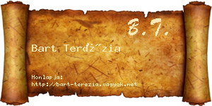 Bart Terézia névjegykártya
