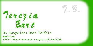 terezia bart business card